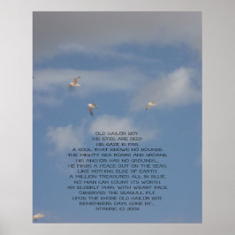 写真上のポスターオールドセーラーボーイ ポスター