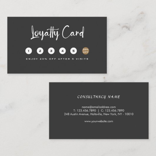 写真不動産コンサルテ実在ントの追加 ロイヤリティカード (正面/裏面)