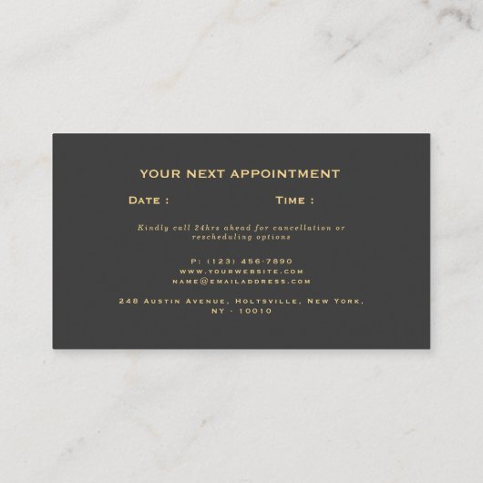 写真不動産コンサルテ実在ントの追加 予約カード (裏面)