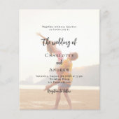 写真予算結婚式招待状 (正面)