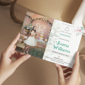 写真付きのエレガントな花のキンセアニエラ招待状 招待状