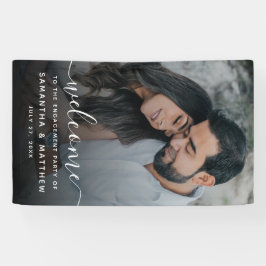 写真付きのエンゲージメントバナーのサインへようこそ 横断幕