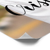 写真付きのエンゲージメントパーティーウェルカムサイン ポスター (角)