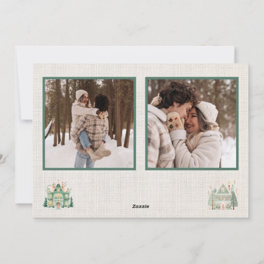 写真付きのカスタマイズされたホリデーカード シーズンカード (裏面)