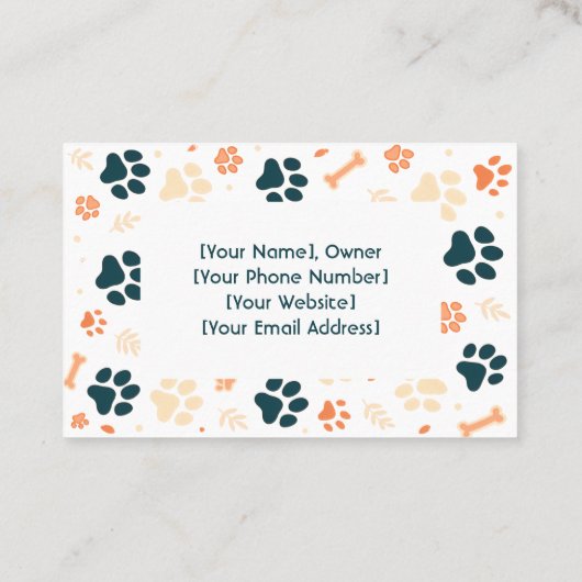 写真付きのカスタマイズ可能なCattery名刺 名刺 (裏面)