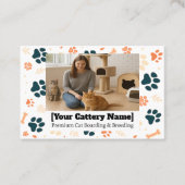 写真付きのカスタマイズ可能なCattery名刺 名刺 (正面)