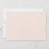 写真付きのキンチアネラ - ゴールド ブラッシュ ピンク 招待状 (裏面)