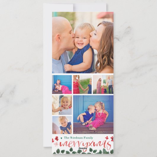 写真付きのクリスマスカード年間の思い出 シーズンカード (裏面)