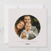 写真付きのクリスマスカード 冬の緑 シーズンカード (裏面)