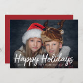 写真付きのクリスマスカード 現代的で鮮やかなデザイン | シーズンカード (正面/裏面)