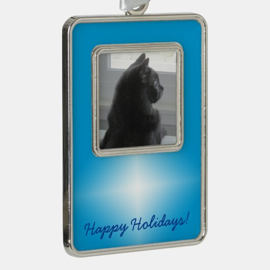 写真付きのクリスマススターのオーナメント シルバープレートフレームオーナメント (右)