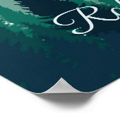 写真付きのグリーンピンフォレストライフのお祝い ポスター (角)