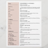 写真付きのシンプルな履歴書 (裏面)