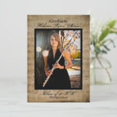 写真付きのシート音楽卒業発表 招待状 (スタンド正面)