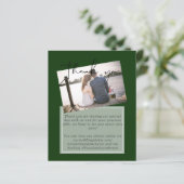 写真付きのデジタル結婚式お礼カード (スタンド正面)