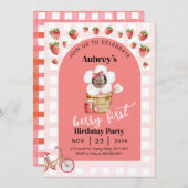 写真付きのバースデー・ベリー・ファースト・バースデー招待状 招待状 (正面/裏面)