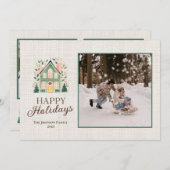 写真付きのパーソナライズされたホリデーカード シーズンカード (正面/裏面)
