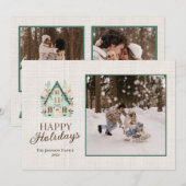 写真付きのパーソナライズされたホリデーカード シーズンカード (正面/裏面)