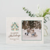 写真付きのパーソナライズされたホリデーカード シーズンカード (スタンド正面)