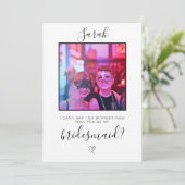 写真付きのブライドメイドプロポーズカード 招待状 (スタンド正面)