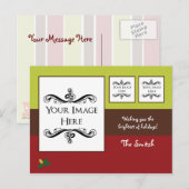 写真付きのホリデー ポストカード (正面/裏面)