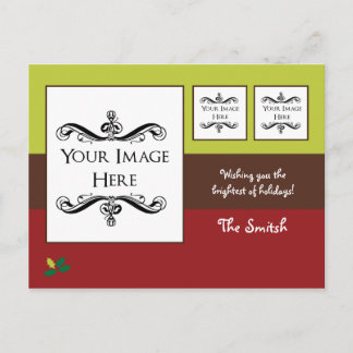 写真付きのホリデー ポストカード, あなたの写真付きのホリデー ポストカード, あなただけのホリデー シーズンポストカード
