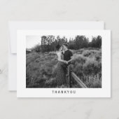 写真付きのミニマルな結婚式のお礼カード 招待状 (裏面)