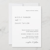 写真付きのモダンな結婚式招待状テンプレート 招待状 (正面)