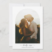 写真付きのモダンな結婚式招待状テンプレート 招待状 (裏面)