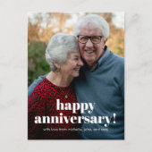 写真付きの両親の結婚記念日 ポストカード (正面)