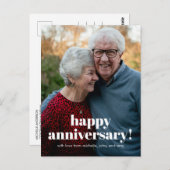 写真付きの両親の記念日 ポストカード (正面/裏面)