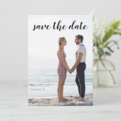 写真付きの保存日付 招待状 (スタンド正面)