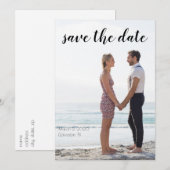 写真付きの保存日付 招待状 (正面/裏面)