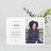 写真付きの優雅なリーフメモリアル招待状 招待状 (スタンド正面)