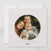 写真付きの冬の緑のクリスマスカード シーズンカード (裏面)