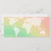 写真付きの搭乗券 Save The Date 招待状 (裏面)