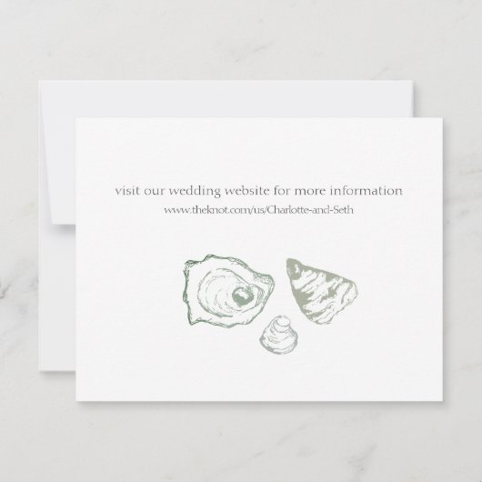 写真付きの牡蠣の結婚式予告 セーブザデート (裏面)