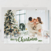 写真付きの特別なクリスマスカード シーズンカード (正面/裏面)