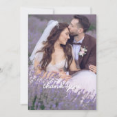 写真付きの結婚式のお礼カード (正面)