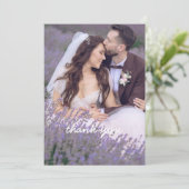 写真付きの結婚式のお礼カード (スタンド正面)