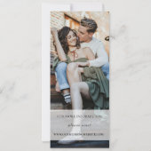 写真付きの結婚式招待状テンプレート 招待状 (裏面)