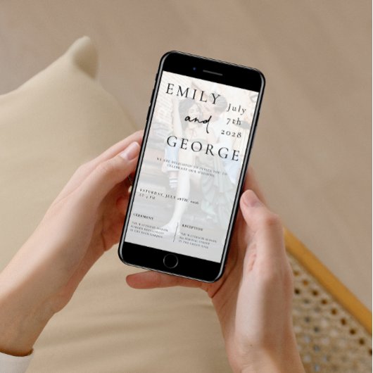 写真付きの結婚式招待状テンプレート 招待状