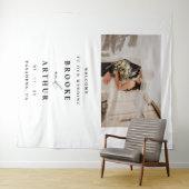 写真付きの結婚式用フォトブース背景 タペストリー (インサイチュ(横))