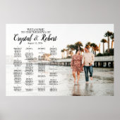 写真付きの結婚式着席表ボード ポスター (正面)