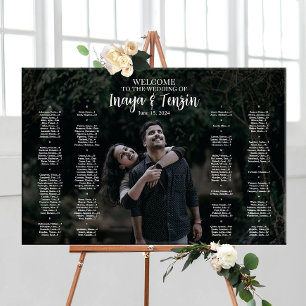 写真付きの結婚式着席表ボード ポスター