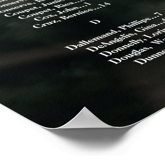 写真付きの結婚式着席表ボード ポスター (角)