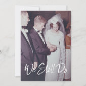 写真付きの結婚記念日 - 私たちはまだ 招待状 (正面)