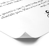 写真付きの結婚誓約書、結婚誓約書の印刷ギフト ポスター (角)