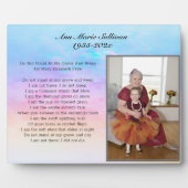 写真付きの美しいメモリアル詩卓上 フォトプラーク (正面)