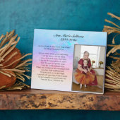 写真付きの美しいメモリアル詩 テーブルトップ フォトプラーク (側面)